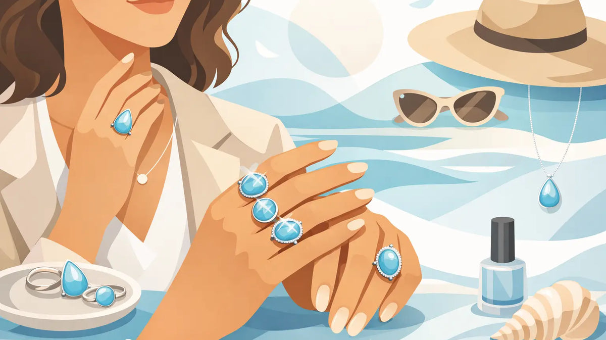 How to Style Larimar Rings Every Day