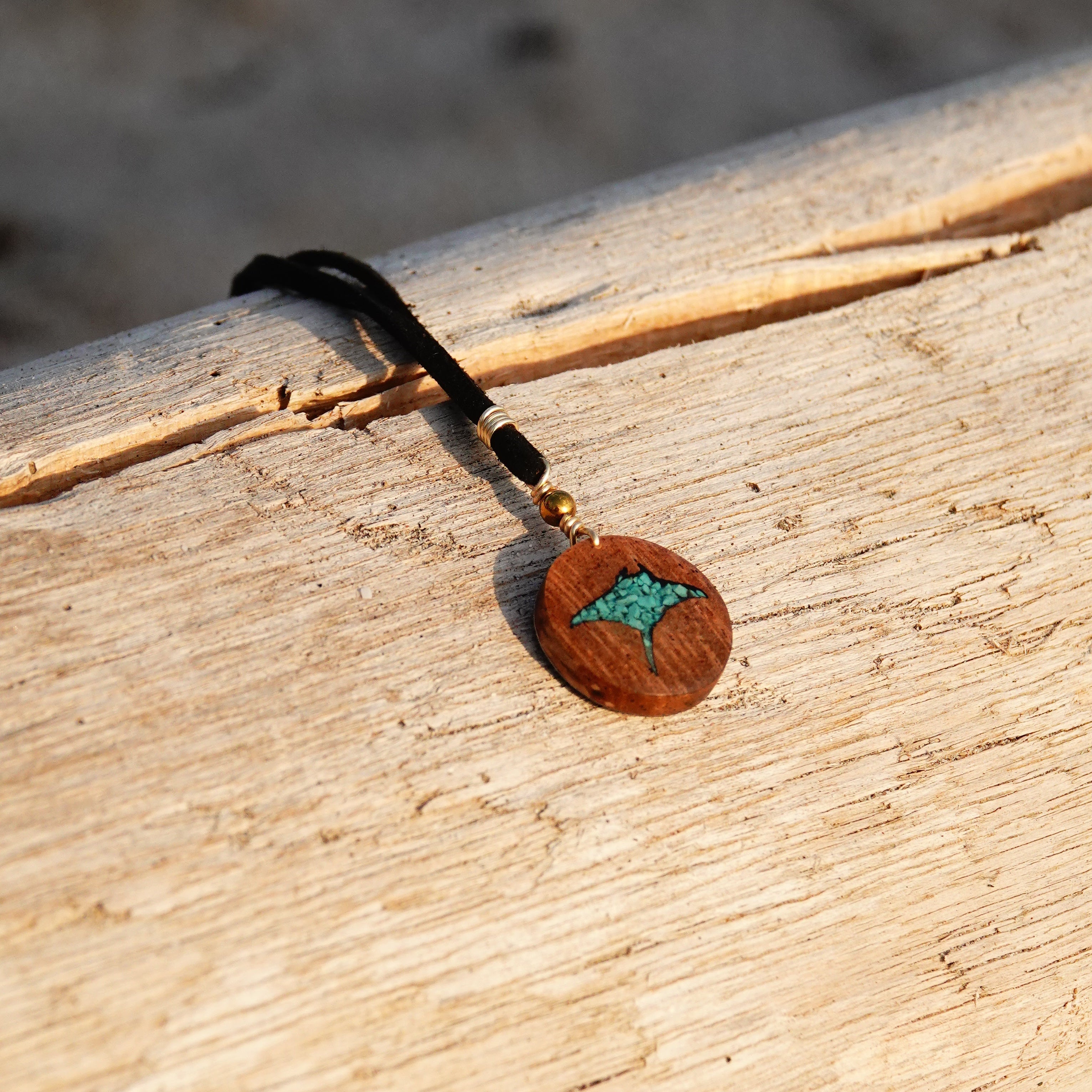 manta ray leather necklace waterproof