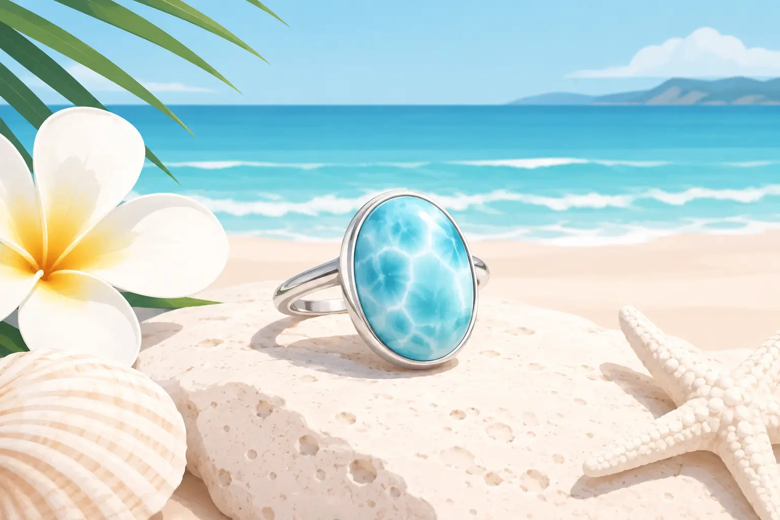 Larimar Ring Review for Summer Beach Days