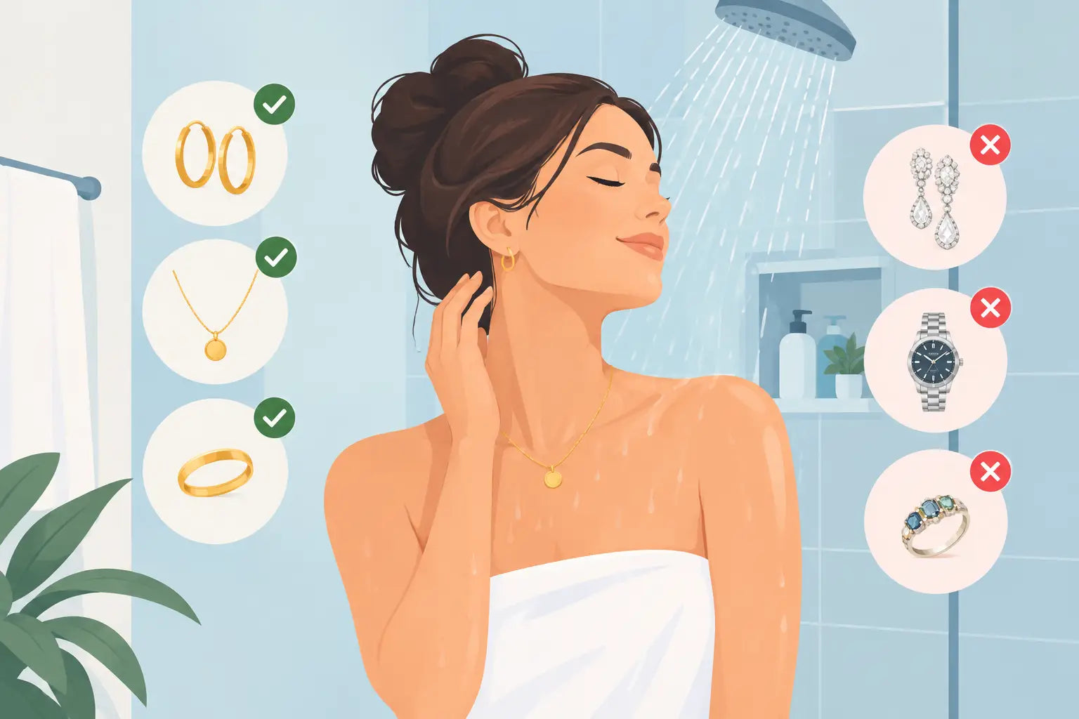 Shower Jewelry Safety: What Can You Really Wear?
