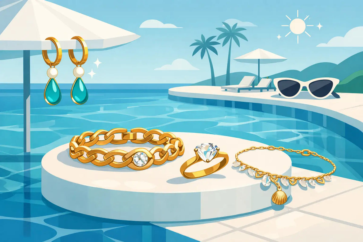 Best Jewelry for Pool Parties That Stays Polished