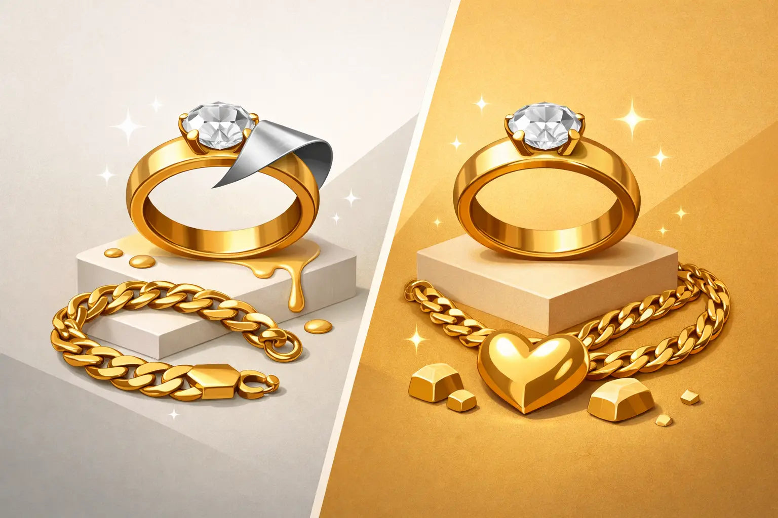Gold Plated vs Solid Gold Jewelry