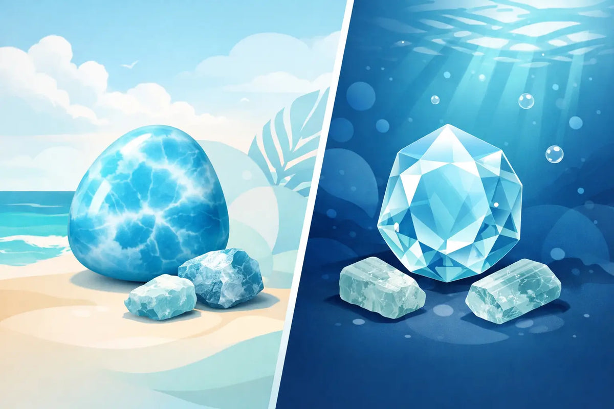 Larimar Versus Aquamarine Stones Compared