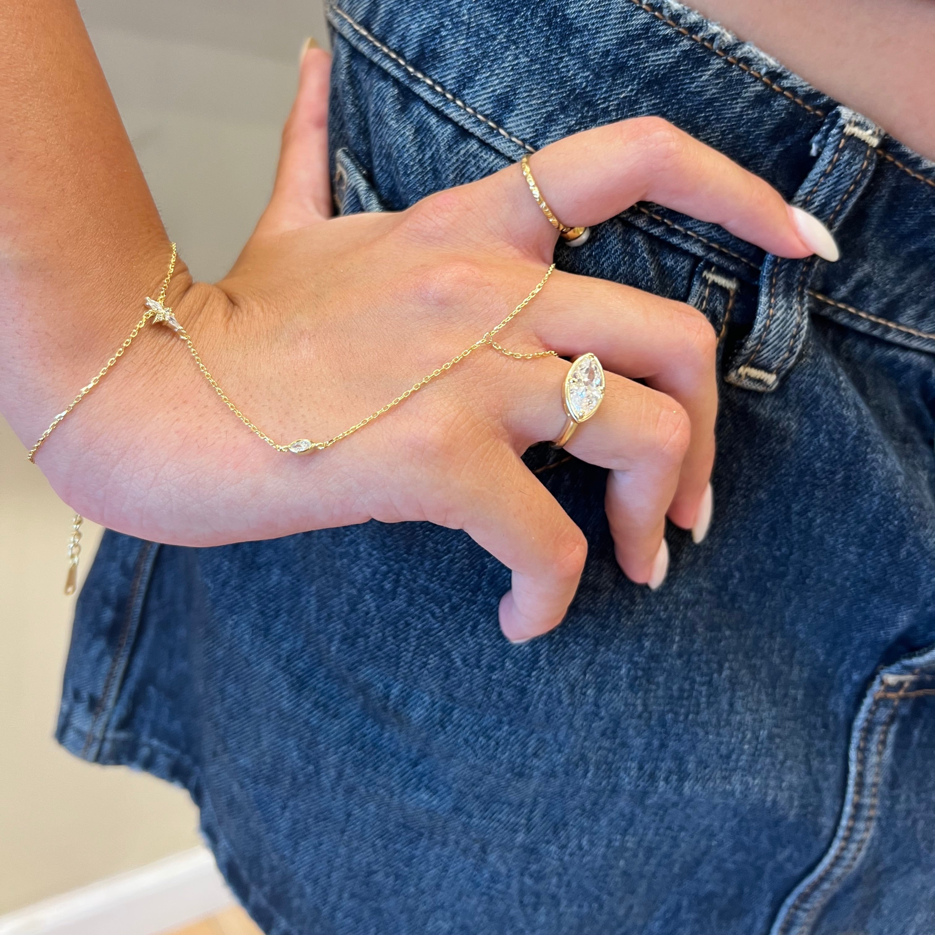 Marquise Ring – 14K Gold Vermeil 