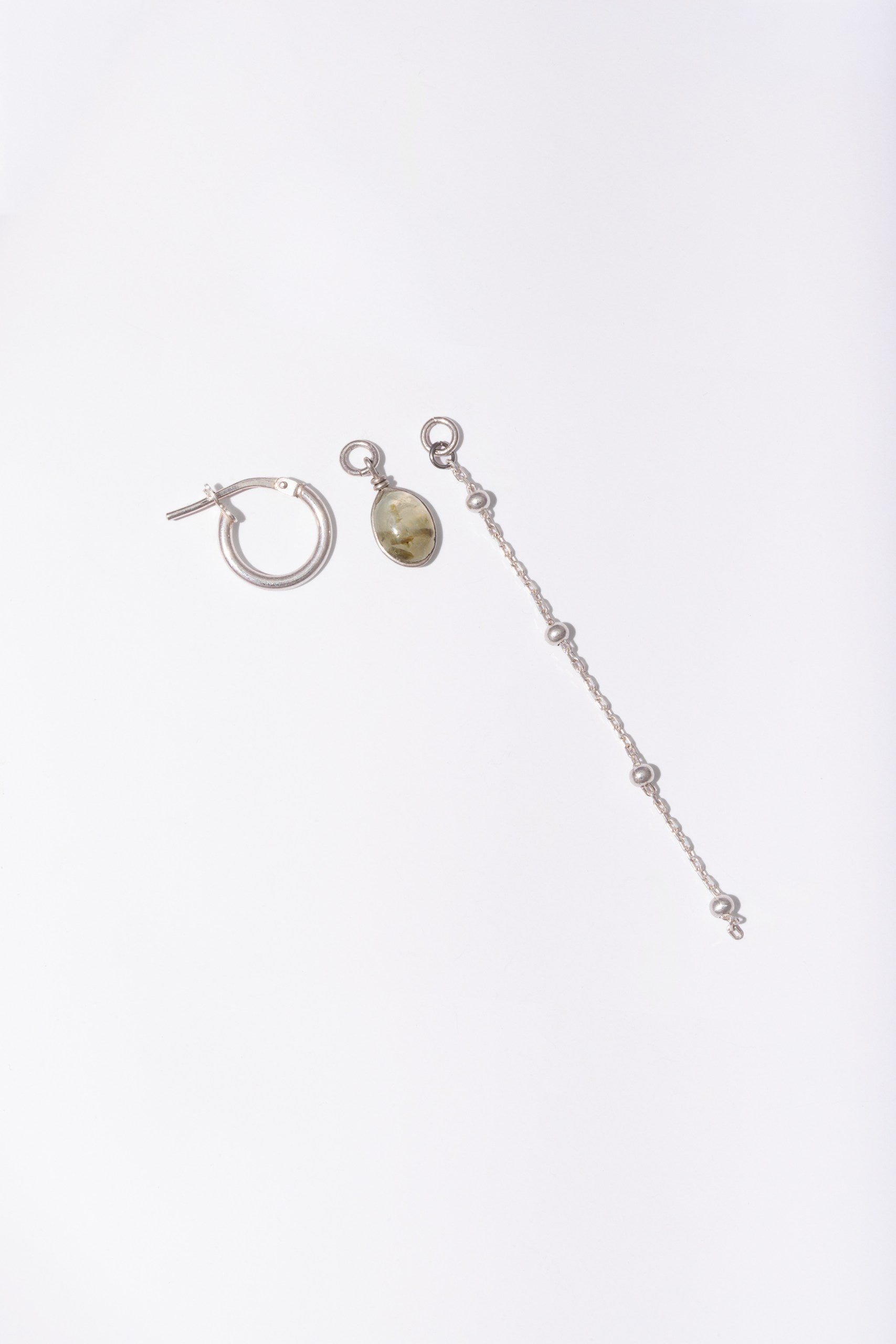 Natural Prehnite Gemstone Drop Earrings Sterling Silver Soothing Green Stone – Wavypopoyo